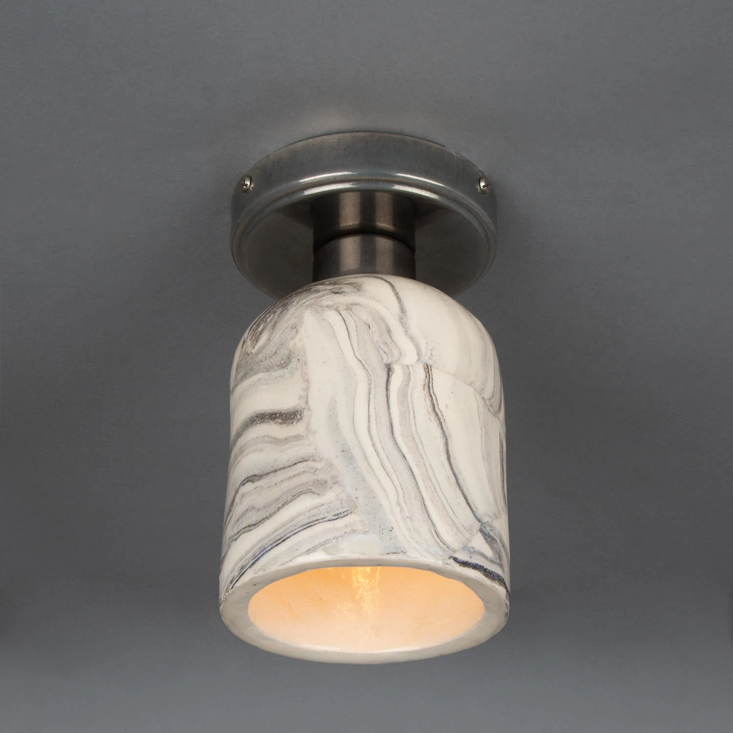 Osier Marbled Ceramic Flush Ceiling Light 4.5" 13 Osier Marbled Ceramic Flush Ceiling Light 4.5" - Image 11