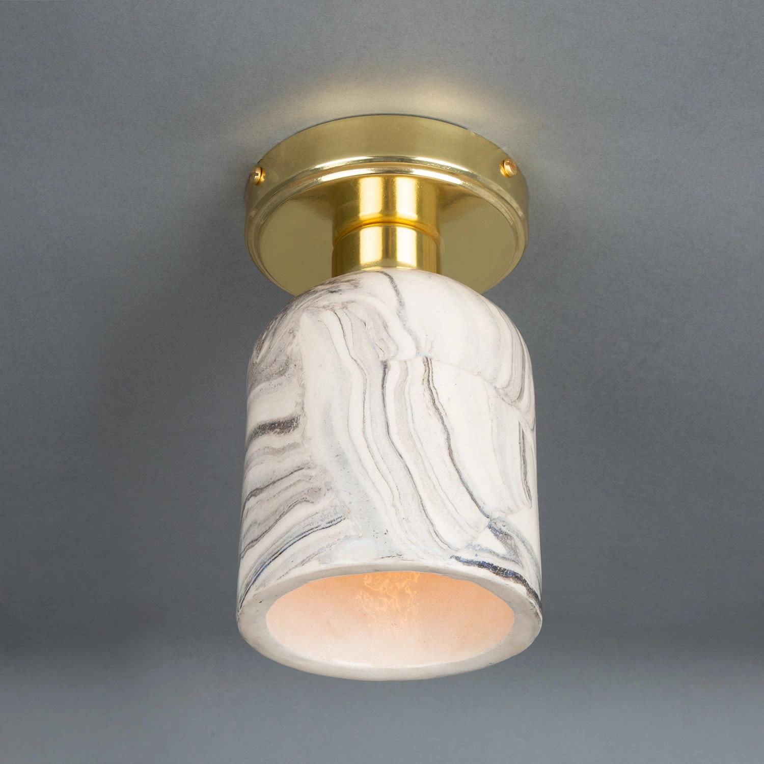 Osier Marbled Ceramic Flush Ceiling Light 4.5" 15 Osier Marbled Ceramic Flush Ceiling Light 4.5" - Image 13