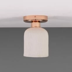 Osier Organic Ceramic Ceiling Light 4.7", Matte White Striped 33 Osier Organic Ceramic Ceiling Light 4.7", Matte White Striped -Home-Lighting Sale mlcmcf013polcop 1