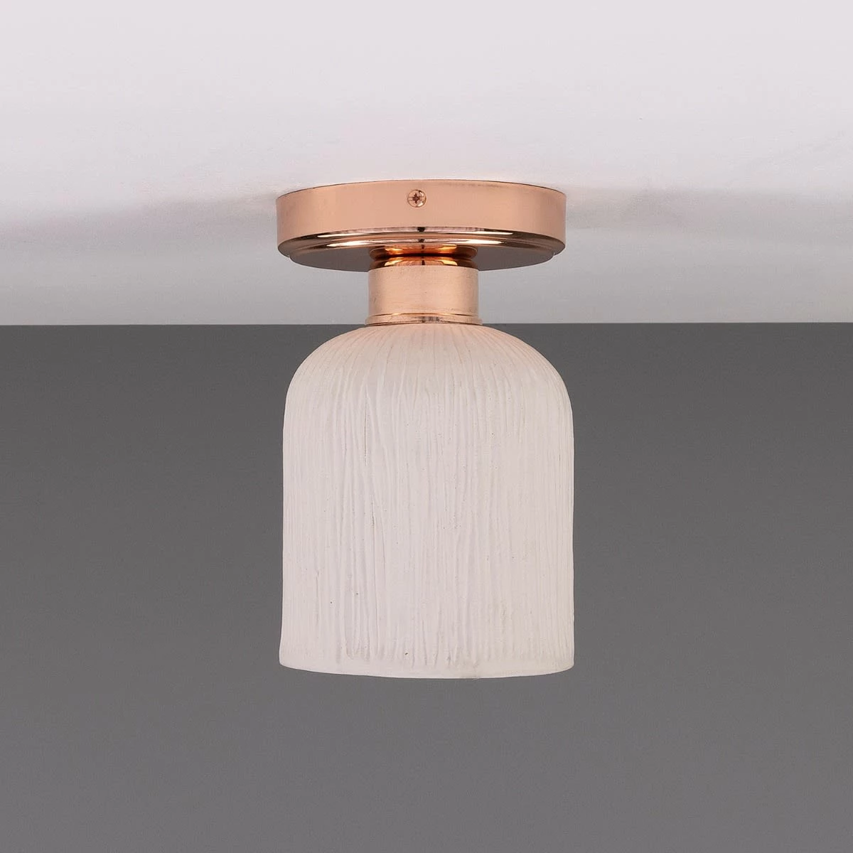 Osier Organic Ceramic Ceiling Light 4.7", Matte White Striped 16 Osier Organic Ceramic Ceiling Light 4.7", Matte White Striped - Image 14