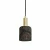 Osier Organic Ceramic Pendant Light 4.5", Black Clay -Home-Lighting Sale mlcmp002polbrs osier ceramic pendant black clay
