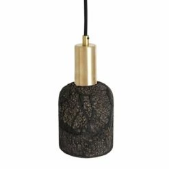 Osier Organic Ceramic Pendant Light 4.5", Black Clay -Home-Lighting Sale mlcmp002satbrs osier ceramic pendant black clay 2
