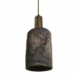 Senna Organic Ceramic Cylinder Pendant Light 4.7", Black Clay -Home-Lighting Sale mlcmp003antbrs senna ceramic pendant black clay 1 1