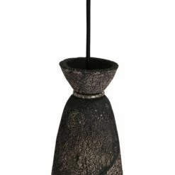 Pando Organic Ceramic Pendant Light 5.5", Black Clay -Home-Lighting Sale mlcmp005antslv pando ceramic pendant black clay 2
