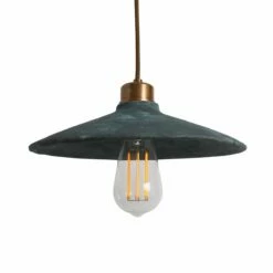 Pyrus Organic Ceramic Pendant Light 11", Blue Earth -Home-Lighting Sale mlcmp010antbrs pyrus ceramic pendant blue earth 1 1