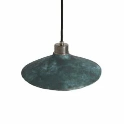 Pyrus Organic Ceramic Pendant Light 11", Blue Earth -Home-Lighting Sale mlcmp010antslv pyrus ceramic pendant blue earth 2