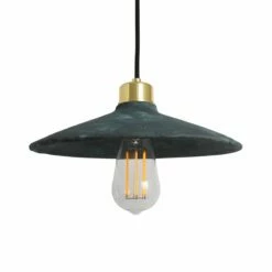 Pyrus Organic Ceramic Pendant Light 11", Blue Earth -Home-Lighting Sale mlcmp010polbrs pyrus ceramic pendant blue earth 1 1