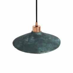 Pyrus Organic Ceramic Pendant Light 11", Blue Earth -Home-Lighting Sale mlcmp010polcop pyrus ceramic pendant blue earth 2