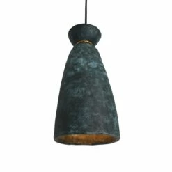 Pando Organic Ceramic Pendant Light 5.5", Blue Earth -Home-Lighting Sale mlcmp011antbrs pando ceramic pendant blue earth 1 1