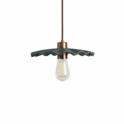 Kapok Organic Ceramic Pendant Light 10.6", Blue Earth -Home-Lighting Sale mlcmp012antbrs kapok ceramic pendant blue earth