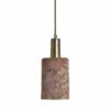 Senna Organic Ceramic Cylinder Pendant Light 4.7", Red Iron -Home-Lighting Sale mlcmp015antbrs senna ceramic pendant red iron