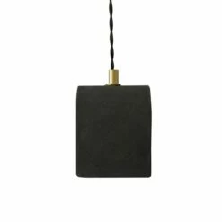 Tansy Minimalist Organic Ceramic Pendant, Black Clay -Home-Lighting Sale mlcmp022satbrs 2