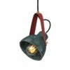 Pera Ceramic Pendant With Rescued Fire-Hose Strap, Blue Earth -Home-Lighting Sale mlcmp025satbrs