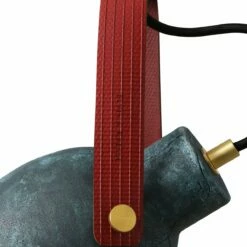 Pera Ceramic Pendant With Rescued Fire-Hose Strap, Blue Earth -Home-Lighting Sale mlcmp025satbrs 2