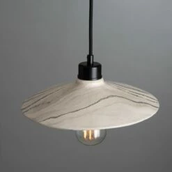 Pyrus Marbled Ceramic Pendant Light 11" -Home-Lighting Sale mlcmp029pcmbk 2