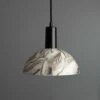 Kauri Marbled Ceramic Dome Pendant Light 7.9" -Home-Lighting Sale mlcmp030pcmbk grey