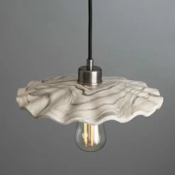 Kapok Marbled Ceramic Pendant Light 10.6" -Home-Lighting Sale mlcmp034antslv 1