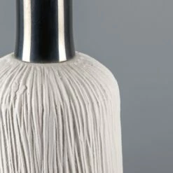 Osier Organic Ceramic Pendant Light 4.5", Matte White Striped -Home-Lighting Sale mlcmp038antslv 3