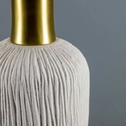 Osier Organic Ceramic Pendant Light 4.5", Matte White Striped -Home-Lighting Sale mlcmp038satbrs 3