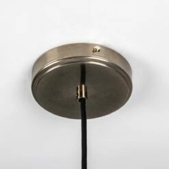 Rivale Pendant Light With Wavy Ceramic Shade, Black Clay 12 Rivale Pendant Light With Wavy Ceramic Shade, Black Clay -Home-Lighting Sale mlcmp058antslv 3