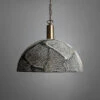 Kauri Organic Ceramic Dome Pendant Light 14.6", Black Clay -Home-Lighting Sale mlcmp062antbrs