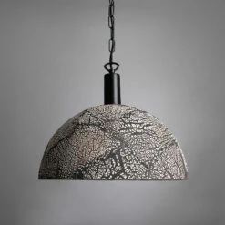 Kauri Organic Ceramic Dome Pendant Light 14.6", Black Clay -Home-Lighting Sale mlcmp062pcmbk