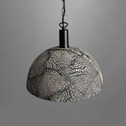 Kauri Organic Ceramic Dome Pendant Light 14.6", Black Clay -Home-Lighting Sale mlcmp062pcmbk 1