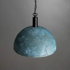 Kauri Organic Ceramic Dome Pendant Light 14.6", Blue Earth -Home-Lighting Sale mlcmp063pcmbk