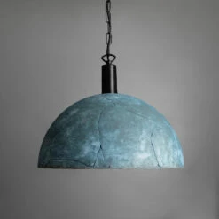 Kauri Organic Ceramic Dome Pendant Light 14.6", Blue Earth -Home-Lighting Sale mlcmp063pcmbk 1