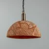 Kauri Organic Ceramic Dome Pendant Light 14.6", Red Iron -Home-Lighting Sale mlcmp064antbrs 3