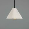 Tilia Organic Ceramic Cone Pendant Light 11", Matte White Striped 2 Tilia Organic Ceramic Cone Pendant Light 11", Matte White Striped -Home-Lighting Sale mlcmp067pcmbk 4