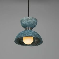 Nakaii Organic Ceramic Pendant Light 7.9", Blue Earth -Home-Lighting Sale mlcmp072antslv 1