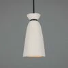Pando Organic Ceramic Pendant Light 5.5", Matte White Striped -Home-Lighting Sale mlcmp076pcmbk