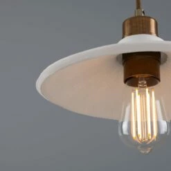 Pyrus Organic Ceramic Pendant Light 11", Matte White Striped -Home-Lighting Sale mlcmp077antbrs 3