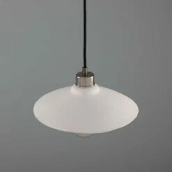 Pyrus Organic Ceramic Pendant Light 11", Matte White Striped -Home-Lighting Sale mlcmp077antslv 2