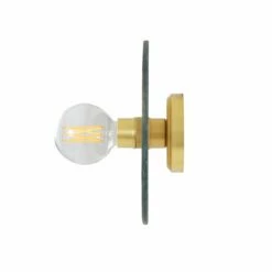 Bog Oak Organic Ceramic Disc Wall Light, Blue Earth -Home-Lighting Sale mlcmwl003satbrs 2