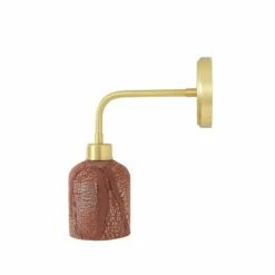 Osier Organic Ceramic Wall Light, Red Iron -Home-Lighting Sale mlcmwl006satbrs 4