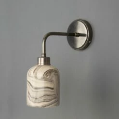 Osier Marbled Ceramic Wall Light -Home-Lighting Sale mlcmwl015antslv