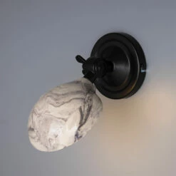 Coco Adjustable Marbled Ceramic Wall Light