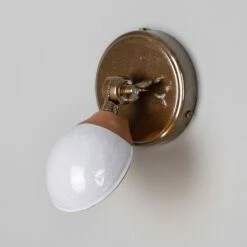 Coco Adjustable Ceramic Wall Light, Terracotta And White Glaze