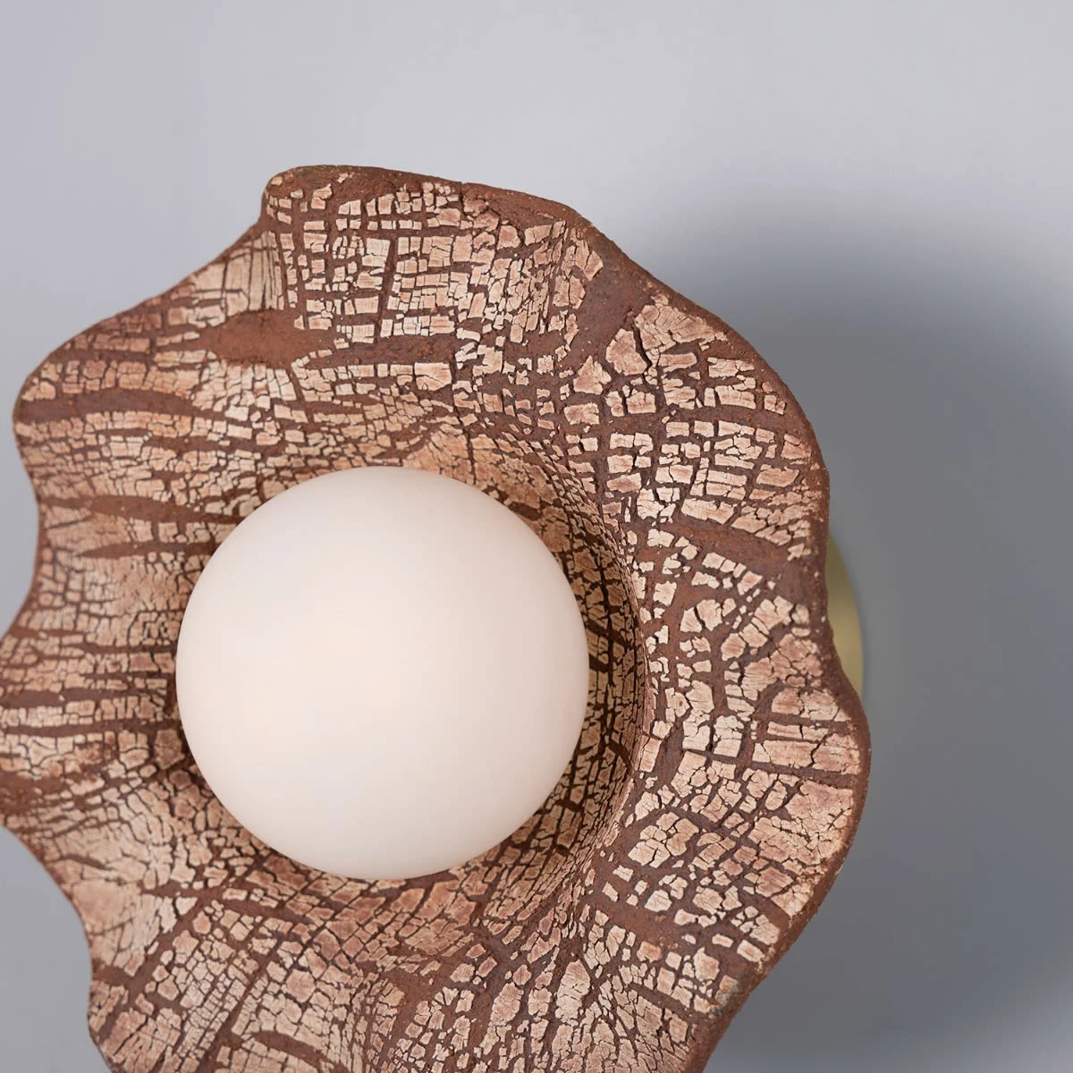 Rivale Wall Light With Wavy Ceramic Shade, Red Iron 9 Rivale Wall Light With Wavy Ceramic Shade, Red Iron - Image 7