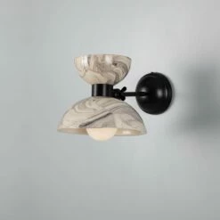 Nakaii Marbled Ceramic Wall Light -Home-Lighting Sale mlcmwl035pcmbk 2 1