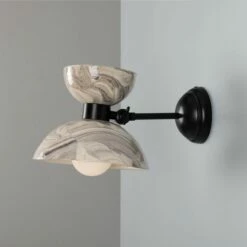 Nakaii Marbled Ceramic Wall Light -Home-Lighting Sale mlcmwl035pcmbk 5