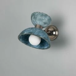 Nakaii Organic Ceramic Wall Light, Blue Earth
