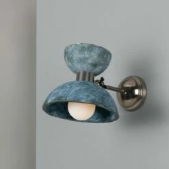 Nakaii Organic Ceramic Wall Light, Blue Earth -Home-Lighting Sale mlcmwl039antslv 5