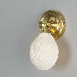 Coco Adjustable Ceramic Wall Light, Matte White Striped -Home-Lighting Sale mlcmwl047polbrs 2 1