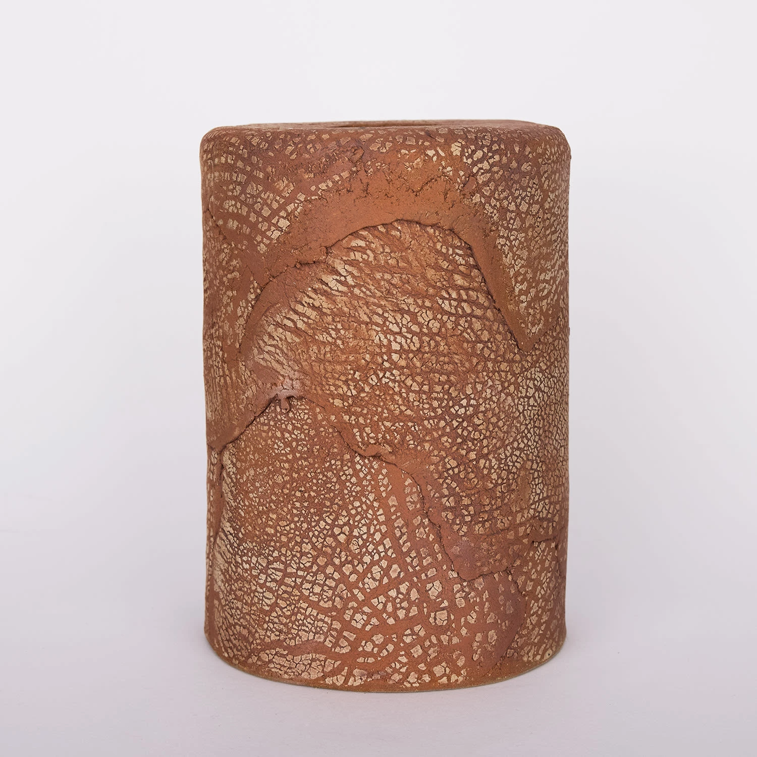 Senna Ceramic Cylinder Lamp Shade, Red Iron 4.8" 4 Senna Ceramic Cylinder Lamp Shade, Red Iron 4.8" - Image 2