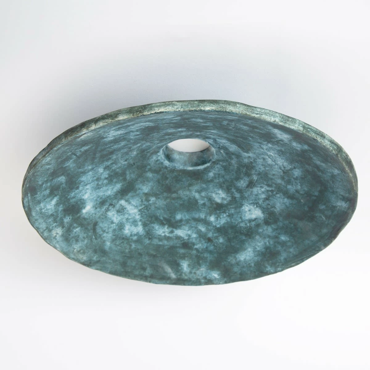 Pyrus Ceramic Lamp Shade, Blue Earth 10.6" 5 Pyrus Ceramic Lamp Shade, Blue Earth 10.6" - Image 3