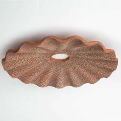 Kapok Ceramic Lamp Shade, Red Iron 10.6" 7 Kapok Ceramic Lamp Shade, Red Iron 10.6" -Home-Lighting Sale mlcs018 2