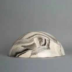 Kauri White And Black Marble Ceramic Dome Lamp Shade 7.9" -Home-Lighting Sale mlcs035 1